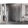 Mexen Lunar-B Duschkabine schwenkbar links 95 x 90 cm, transparent, gebürsteter Nickel - 832-095-090-97-00-L