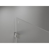 Mexen Lunar-B Duschkabine schwenkbar links 100 x 90 cm, transparent, gebürstetes Nickel - 832-100-090-97-00-L