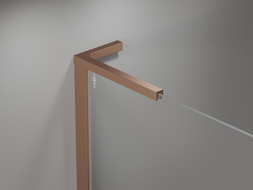 Mexen Mist-H L Duo Duschkabine schwenkbar rechts 70 x 95 cm, transparent, gebürstetes Kupfer - 8A5L-070L-095P-65-00