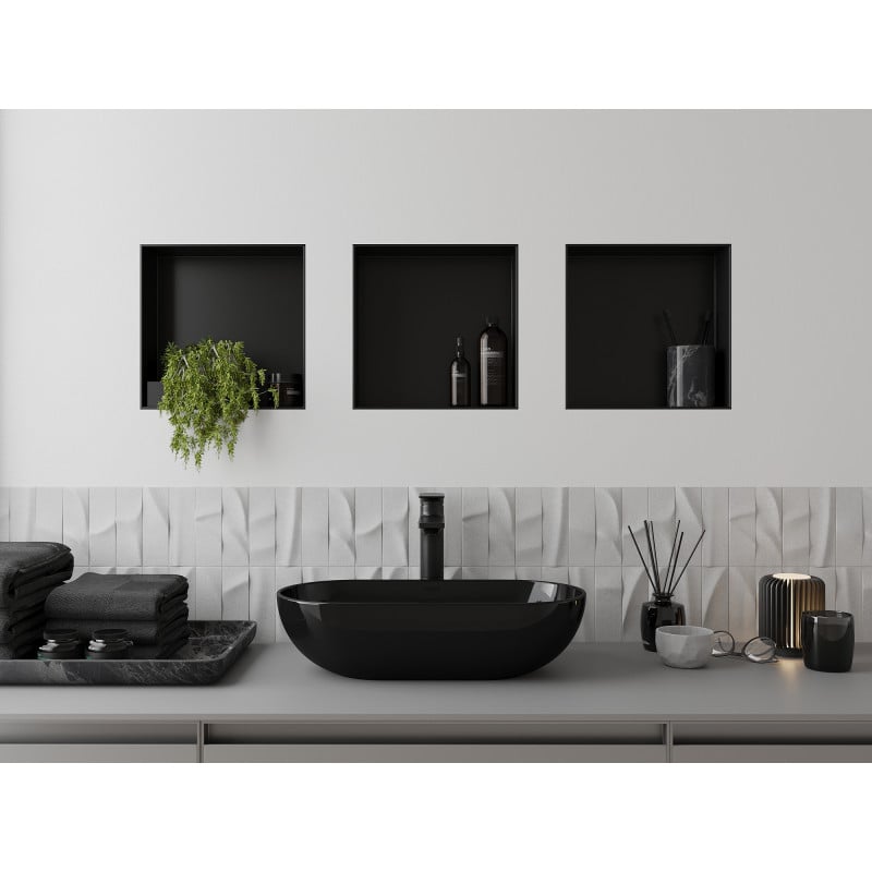 Mexen X-Wall-NR Wandnische ohne Flansch 30 x 30 cm, schwarz - 1971303010