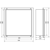 Mexen X-Wall-NR Nischenregal ohne Rand 30 x 30 cm, Inox - 1911303010