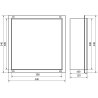 Mexen X-Wall-NR Nischenregal ohne Flansch 30 x 30 cm, gebürstet gold - 1951303010