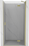 Mexen Mist-H Duschdrehtür rechts 75 cm, transparent, gebürstetes Gold - 8A5-075-000-55-00-P