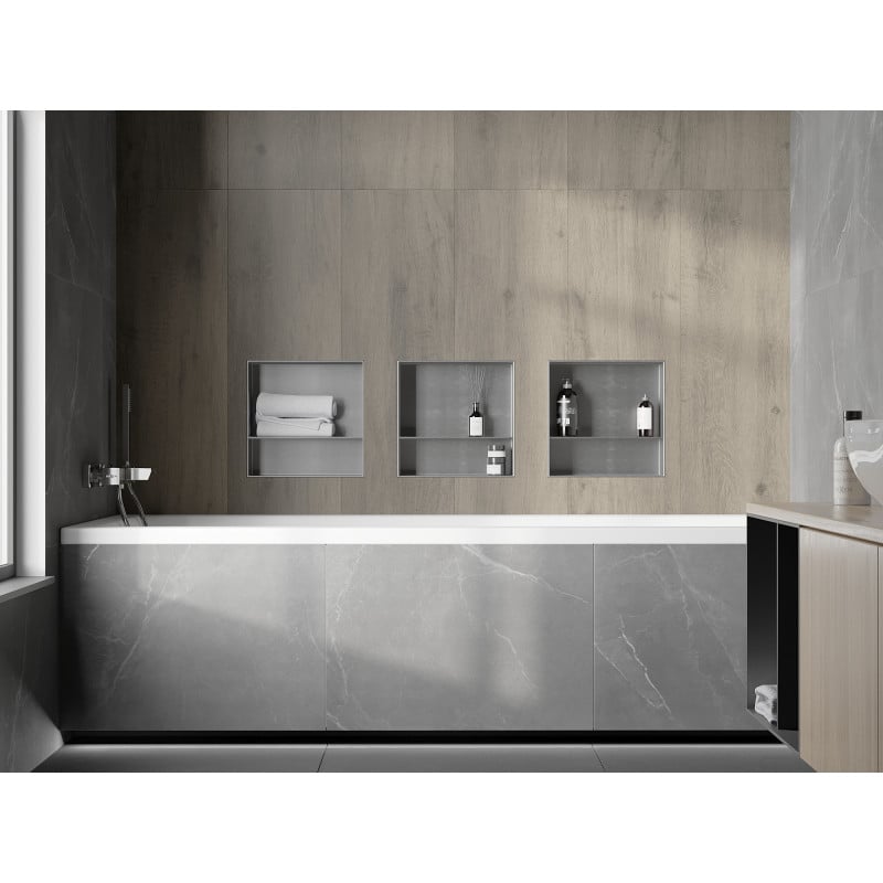 Mexen X-Wall-NR Nischenablage ohne Kragen mit Ablage 30 x 30 cm, Inox - 1911303010S