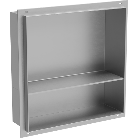 Mexen X-Wall-NR Nischenablage ohne Kragen mit Ablage 30 x 30 cm, Inox - 1911303010S