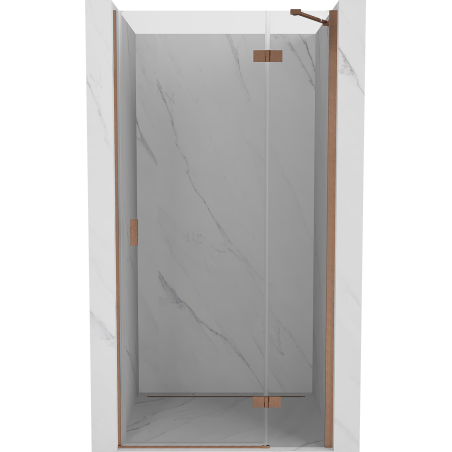 Mexen Mist-H Duschtür rechts schwenkbar 85 cm, transparent, gebürstetes Kupfer - 8A5-085-000-65-00-P