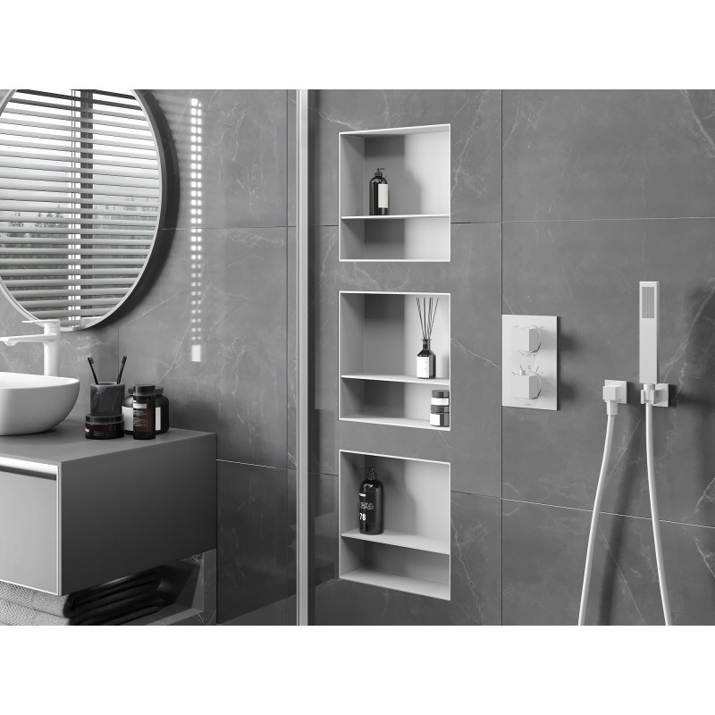 Mexen X-Wall-NR Nischenregal ohne Blende mit Regal 30 x 30 cm, weiß - 1921303010S