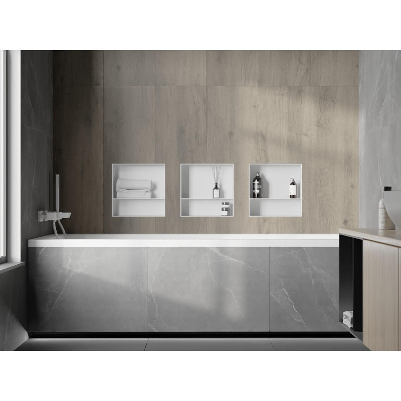 Mexen X-Wall-NR Nischenregal ohne Blende mit Regal 30 x 30 cm, weiß - 1921303010S