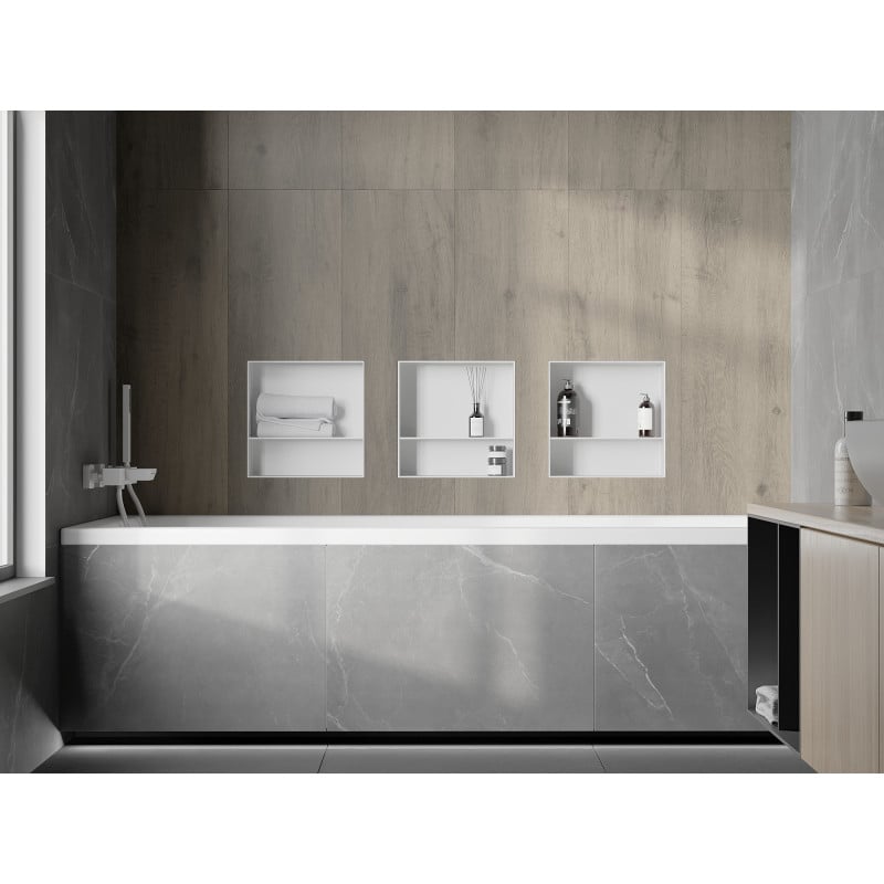 Mexen X-Wall-NR Nischenregal ohne Rand mit Regal 30 x 30 cm, weiß - 1921303010S