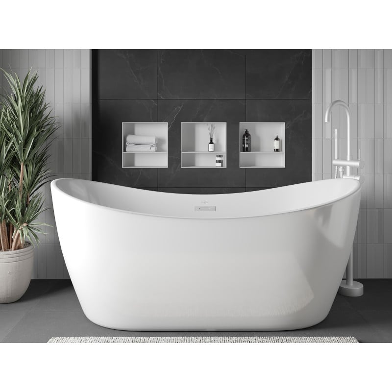 Mexen X-Wall-NR Nischenregal ohne Rand mit Regal 30 x 30 cm, weiß - 1921303010S