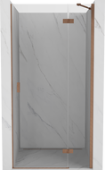 Mexen Mist-H rechte Duschflügeltür 105 cm, transparent, gebürstetes Kupfer - 8A5-105-000-65-00-P