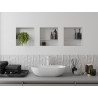 Mexen X-Wall-NR Nischenregal ohne Rand mit Regal 30 x 30 cm, weiß - 1921303010S