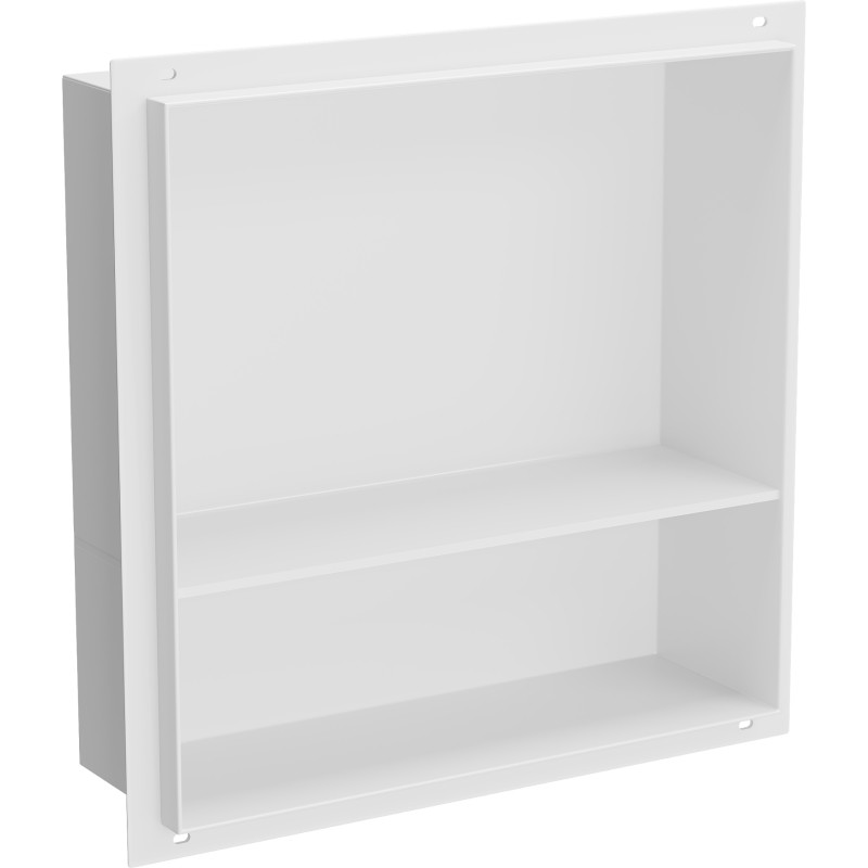 Mexen X-Wall-NR Nischenregal ohne Flansch mit Regal 30 x 30 cm, weiß - 1921303010S
