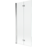 Mexen Mist Duschabtrennung 2-flügelig links 80 x 150 cm, transparent, Chrom - 8A9-080-002-01-00-L