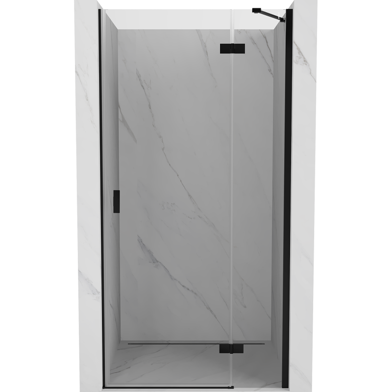 Mexen Mist-H Duschwandtür, rechte öffnende, 70 cm, transparent, schwarz - 8A5-070-000-70-00-P
