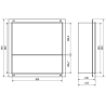 Mexen X-Wall-NR Nischenregal ohne Flansch mit Ablage 30 x 30 cm, schwarz - 1971303010S