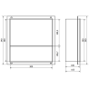 Mexen X-Wall-NR Nischenregal ohne Flansch mit Regalboden 30 x 30 cm, schwarz - 1971303010S