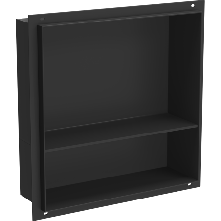 Mexen X-Wall-NR Nischenregal ohne Flansch mit Ablage 30 x 30 cm, schwarz - 1971303010S