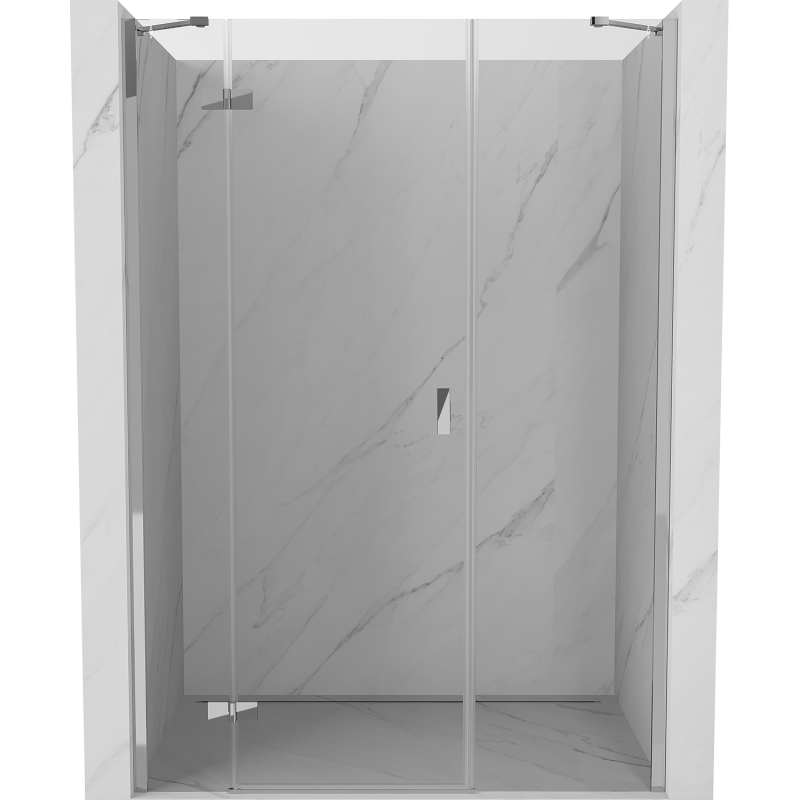 Mexen Mist-H Duschabdeckung schwenkbar links 150 cm, transparent, Chrom - 8A5-150-001-01-00-L
