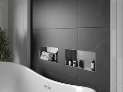 Mexen X-Wall-NR Nischenregal ohne Flansch 45 x 20 cm, Inox - 1911452010