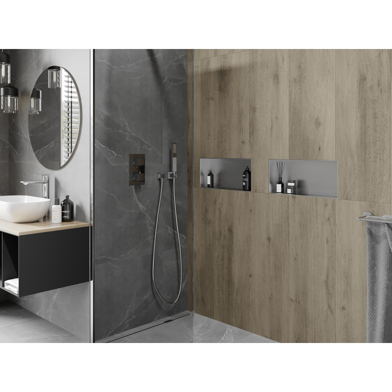 Mexen X-Wall-NR Nischenregal ohne Flansch 45 x 20 cm, Inox - 1911452010