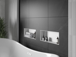 Mexen X-Wall-NR Einbauregal ohne Flansch 45 x 20 cm, weiß - 1921452010