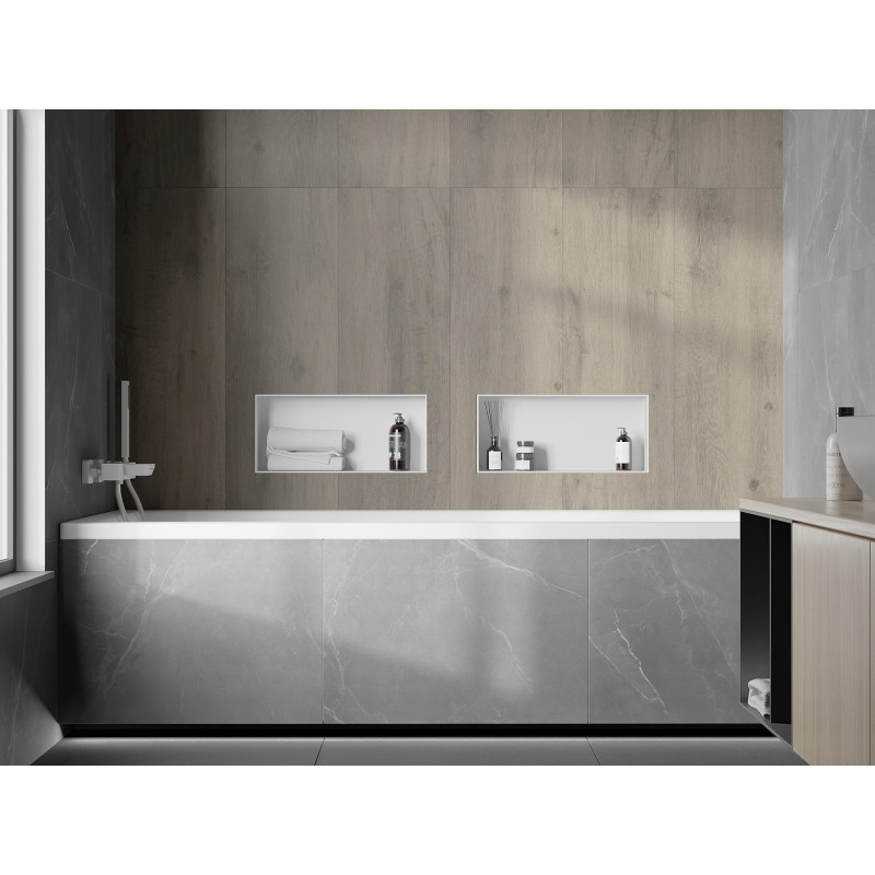 Mexen X-Wall-NR Einbauregal ohne Flansch 45 x 20 cm, weiß - 1921452010