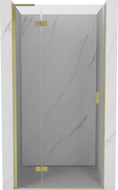 Mexen Mist-H L Duschdrehtür links 85 cm, transparent, gebürstetes Gold - 8A5L-085-000-55-00-L