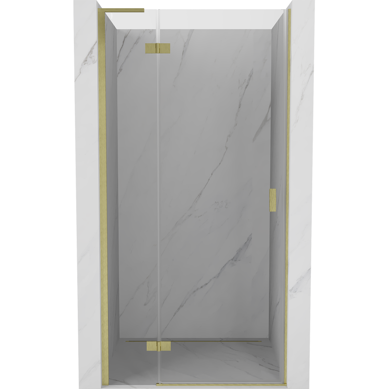 Mexen Mist-H L Duschdichtungen links 120 cm, transparent, gebürstetes Gold - 8A5L-120-000-55-00-L