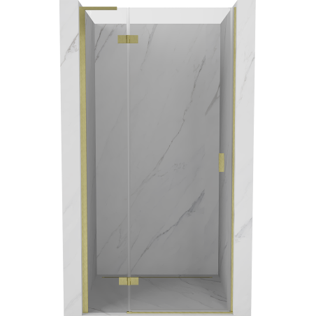 Mexen Mist-H L Duschdichtungen links 120 cm, transparent, gebürstetes Gold - 8A5L-120-000-55-00-L