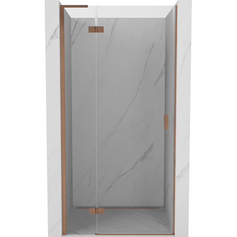 Mexen Mist-H L Duschabtrennung Schwingtür links 70 cm, transparent, gebürstetes Kupfer - 8A5L-070-000-65-00-L