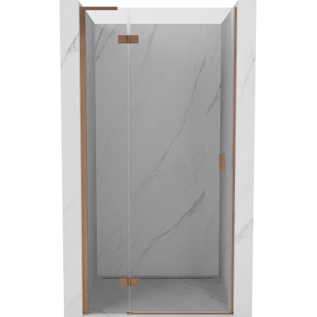 Mexen Mist-H L Duschabtrennung Schwingtür links 70 cm, transparent, gebürstetes Kupfer - 8A5L-070-000-65-00-L