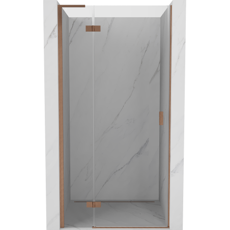 Mexen Mist-H L Duschdrehtür links 90 cm, transparent, gebürstetes Kupfer - 8A5L-090-000-65-00-L