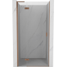 Mexen Mist-H L Duschtür, linke Schwenktür 115 cm, transparent, gebürstetes Kupfer - 8A5L-115-000-65-00-L
