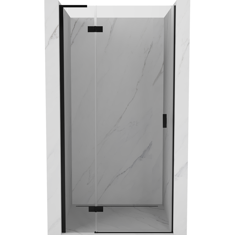 Mexen Mist-H L klappbare Duschtür links 80 cm, transparent, schwarz - 8A5L-080-000-70-00-L