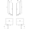 Mexen Mist-H L Duschdrehtür rechts 75 cm, transparent, Chrom - 8A5L-075-000-01-00-P