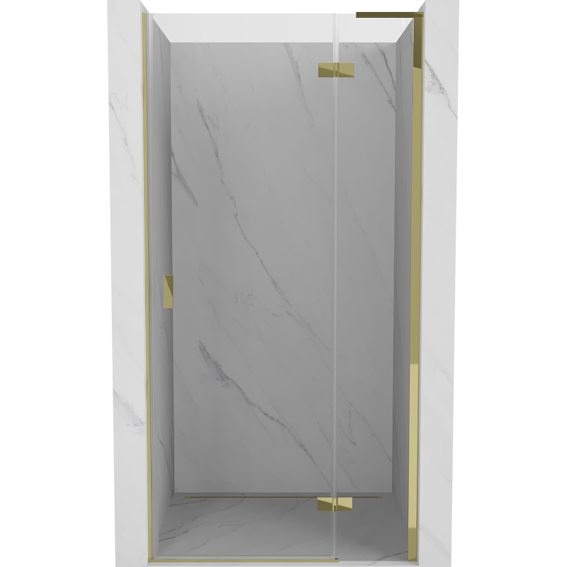 Mexen Mist-H L Duschabtrennung, rechts öffnend, 100 cm, transparent, gold - 8A5L-100-000-50-00-P