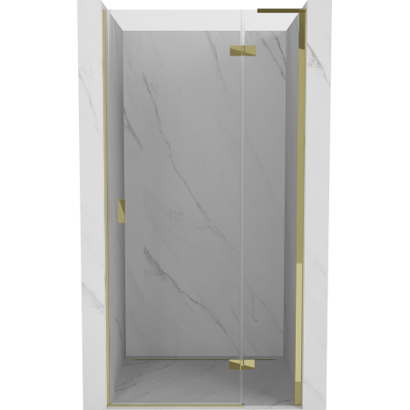 Mexen Mist-H L Duschabtrennung, rechts öffnend, 100 cm, transparent, gold - 8A5L-100-000-50-00-P