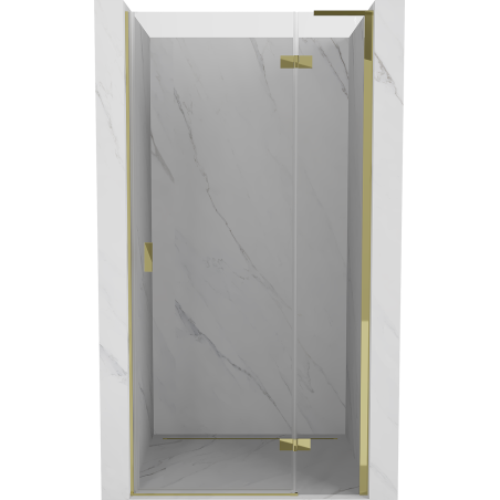Mexen Mist-H L Duschabtrennung schwenkbar rechts 120 cm, transparent, gold - 8A5L-120-000-50-00-P