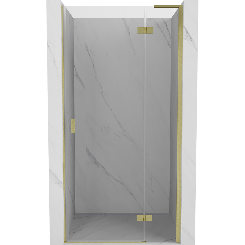 Mexen Mist-H L Duschdrehtür rechts 85 cm, transparent, gold gebürstet - 8A5L-085-000-55-00-P