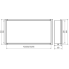 Mexen X-Wall-NR Nischenregal ohne Rahmen 45 x 30 cm, Inox - 1911453010