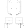 Mexen Mist-H L Duschdrehtür rechts 120 cm, transparent, gold gebürstet - 8A5L-120-000-55-00-P