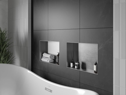 Mexen X-Wall-NR Nischenregal ohne Rand 45 x 30 cm, Inox - 1911453010