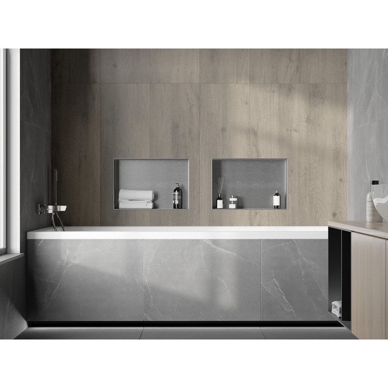 Mexen X-Wall-NR Einbauregal ohne Flansch 45 x 30 cm, Inox - 1911453010