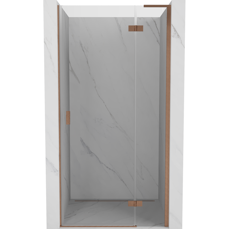 Mexen Mist-H L Duschflügeltür rechts 90 cm, transparent, gebürstetes Kupfer - 8A5L-090-000-65-00-P