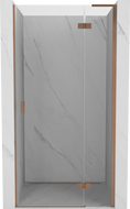 Mexen Mist-H L Duschpendeltür rechts 95 cm, transparent, gebürstetes Kupfer - 8A5L-095-000-65-00-P