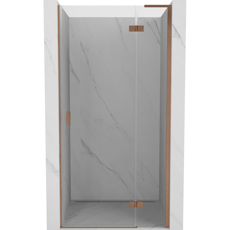 Mexen Mist-H L Duschdrehtür rechts 105 cm, transparent, gebürstetes Kupfer - 8A5L-105-000-65-00-P