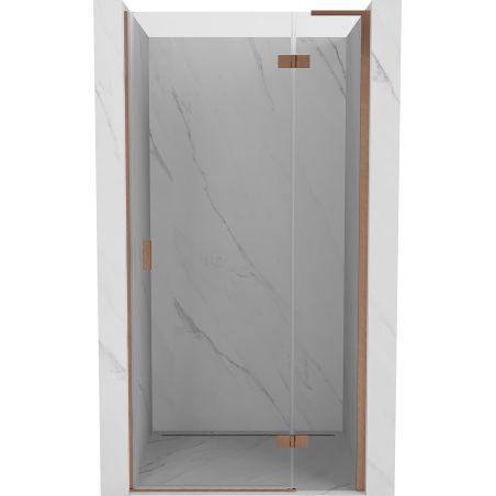 Mexen Mist-H L Duschdrehtüren rechts 120 cm, transparent, gebürstetes Kupfer - 8A5L-120-000-65-00-P