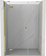 Mexen Mist-H Duschschwingtür links 125 cm, transparent, gold - 8A5-125-001-50-00-L
