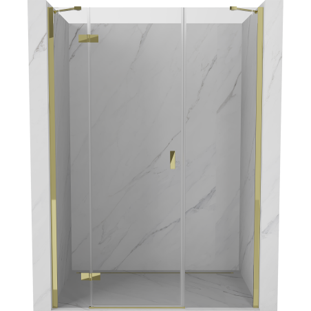 Mexen Mist-H Duschabtrennung Schwingtür links 145 cm, transparent, gold - 8A5-145-001-50-00-L